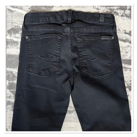7 FOR ALL MANKIND Black "Kimmy" Straight Leg Jeans - Picture 9 of 12